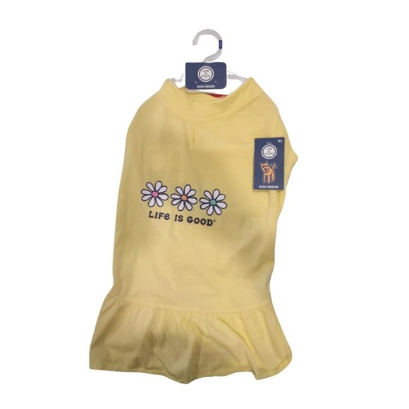 Life Is Good Other - NWT Life Is Good Dog Dress New Yellow Flower Size XL